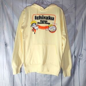 Ichiraku Ramen Noodle Soup Yellow Hoodie NWT